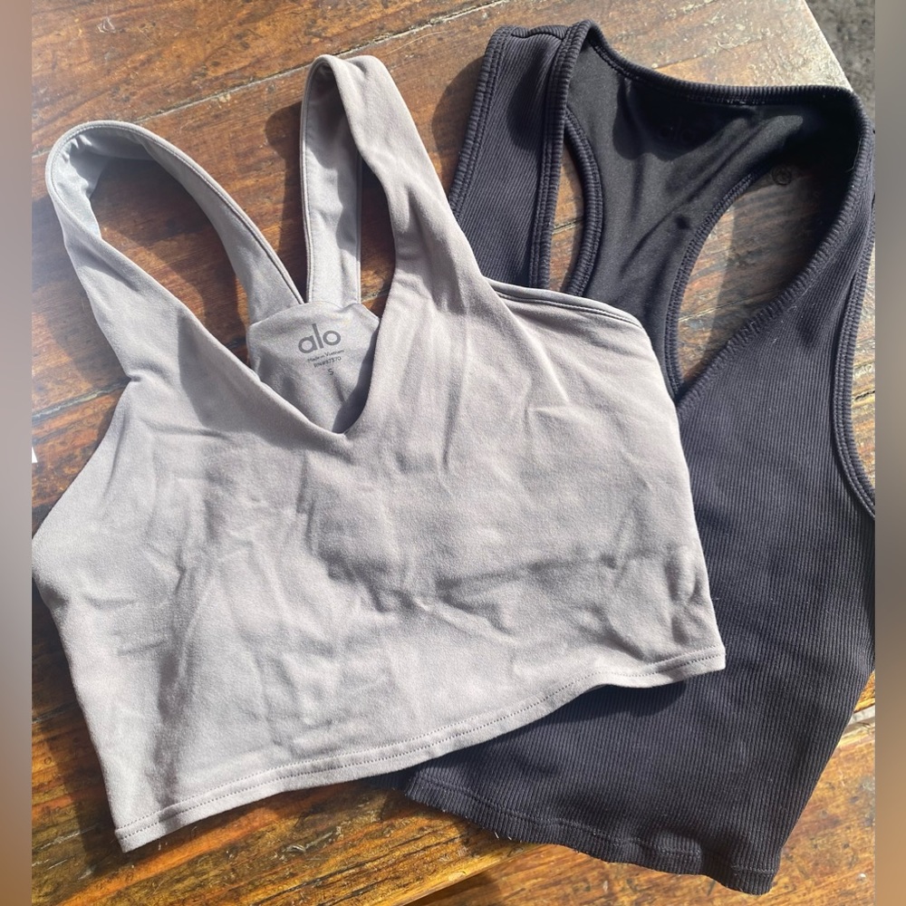 ALO Real Bra tank & Goddess Ribbed cropped Bra | Sz. Small bundle